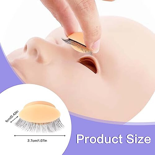 3 Pairs Replacement Eyelids for Mannequin Head Practice Eyelids for Eyelash Extensions Eyelids Realistic Eyelids Silicone with Eyelashes Practice Eyelash Eyelids for Eyelash Training Makeup - 3