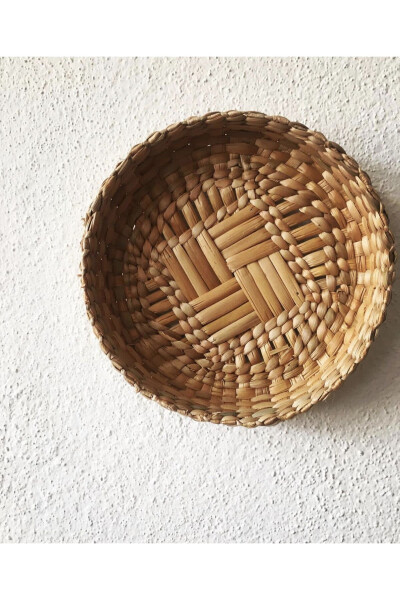 3 Piece Bohemian Rattan Bamboo Woven Wall Basket/Decor Wall Plate Set - 2