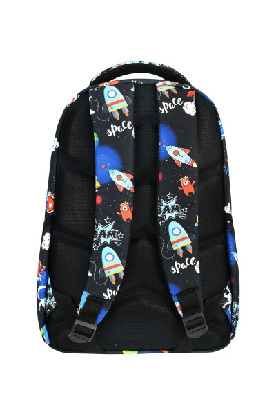 3-Piece Elementary School Astronaut Patterned, Boys' Lunch Bag and Pencil Case School Backpack - 3