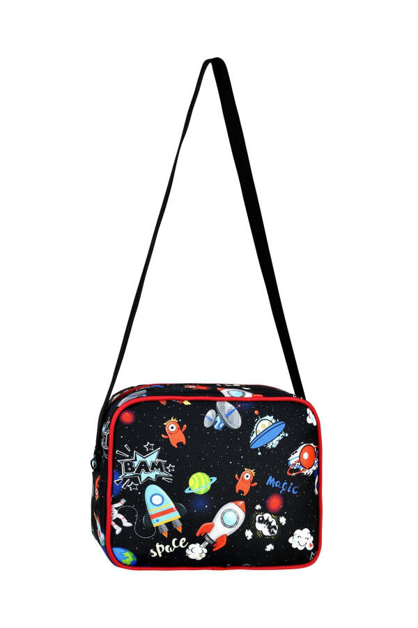 3-Piece Elementary School Astronaut Patterned, Boys' Lunch Bag and Pencil Case School Backpack - 5