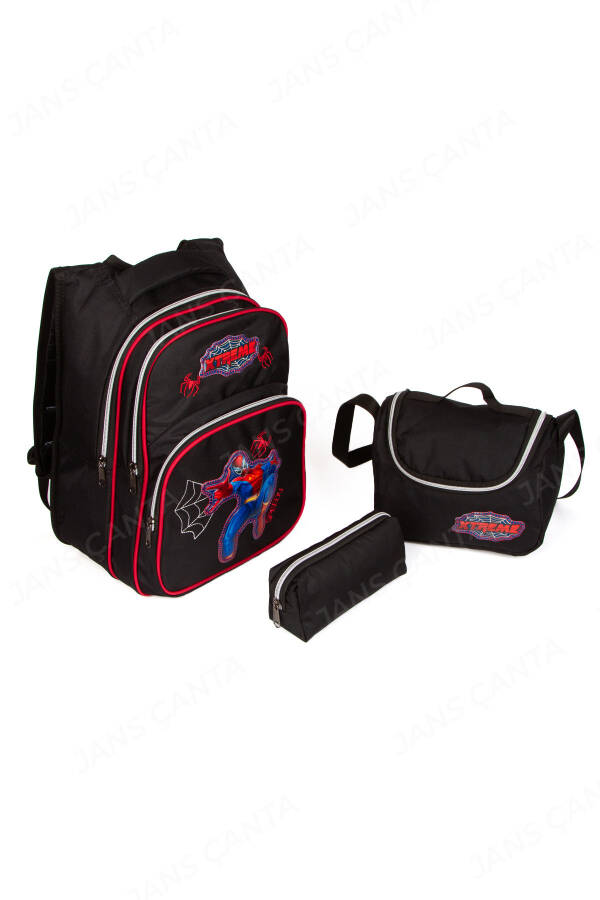 3-Piece Elementary School Thermal Lunch Bag and Pencil Case Backpack - 9