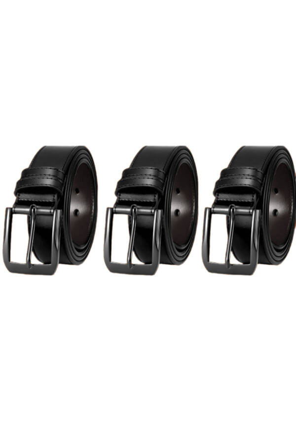 3 Piece Men's Belt Suitable for Jeans and Canvas - 7