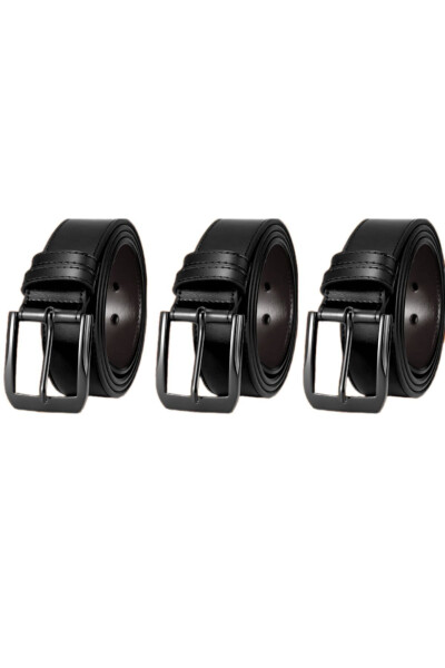 3 Piece Men's Belt Suitable for Jeans and Canvas - 1