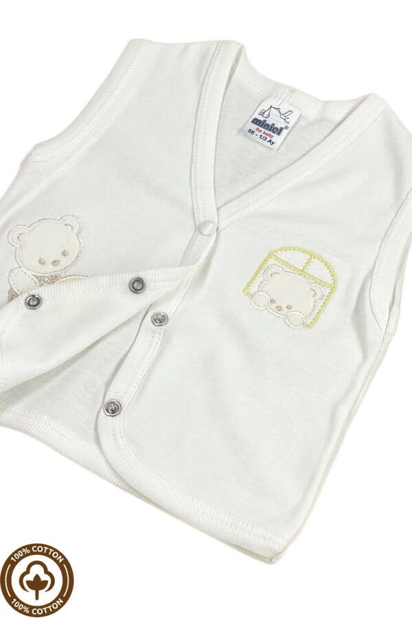 3-piece organic cotton knit baby vest set for 3-6-9 months. - 5