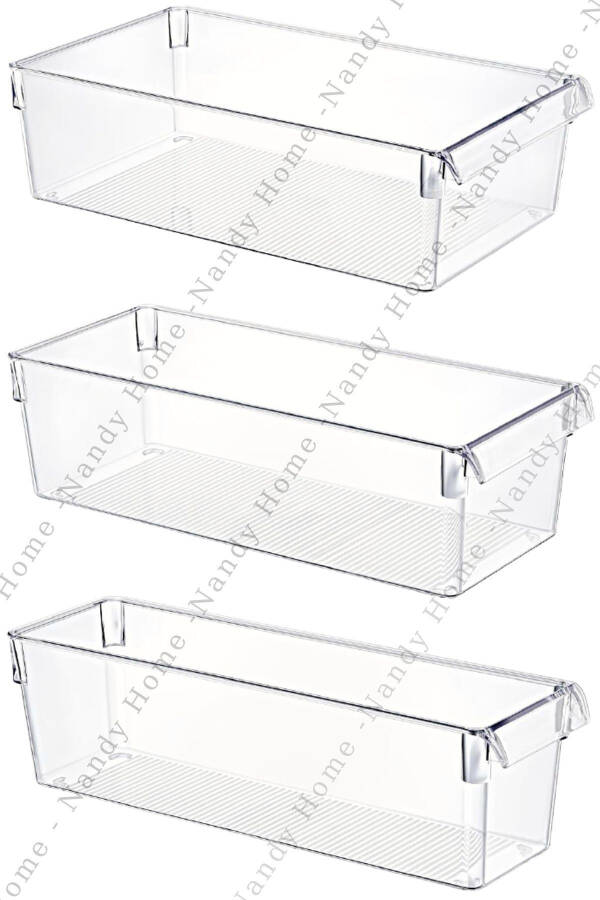 3-Piece Set Tall Clear Refrigerator & Cabinet Organizer - 3