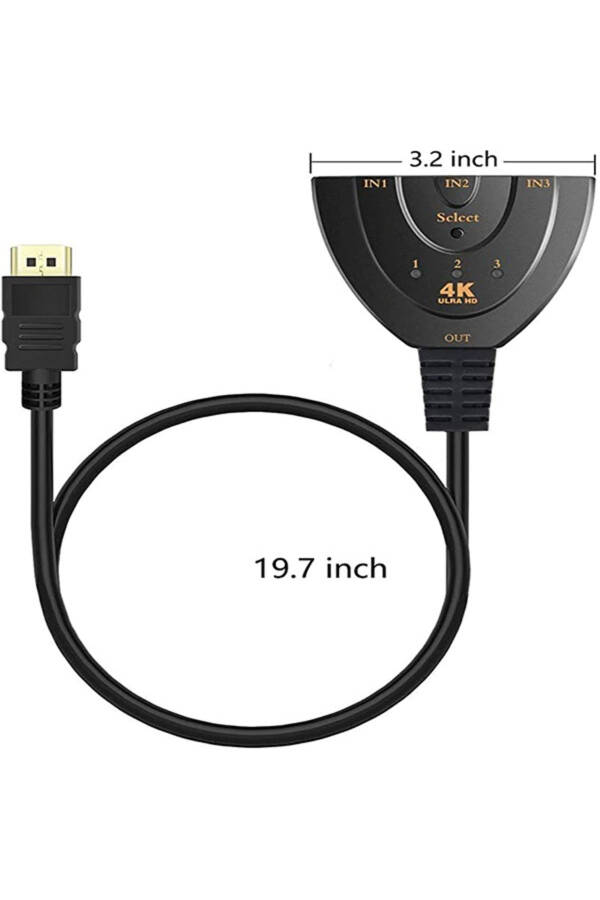 3-портовый 4k HDMI-сплиттер адаптер HDMI-сплиттер 3-портовый HDMi-сплиттер переключатель Full HD HDMI-переключатель - 12