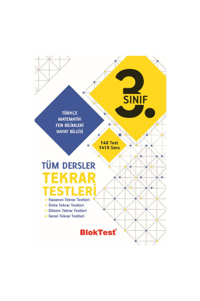 3-sinf Barcha Fanlar Takrorlash Testlari - 1