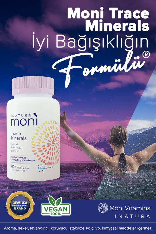 3 ta'sirli to'plam Moni Trace Minerals Biotin va ot kuyrugi ekstrakti 60 o'simlik kapsul - 7