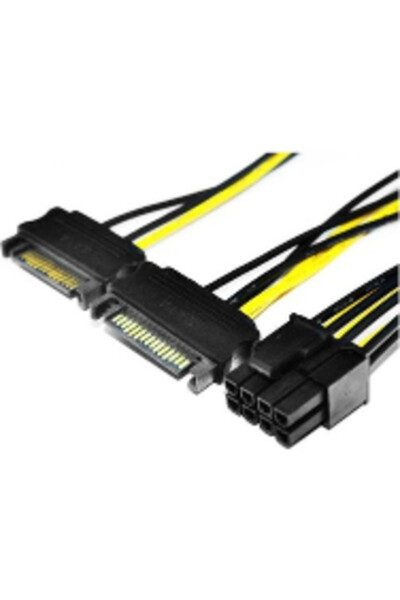 30 cm 6 pin SATA güç kablosu, 30 cm 8 pin SATA güç kablosu, 6+2 pin SATA kablosu - 2