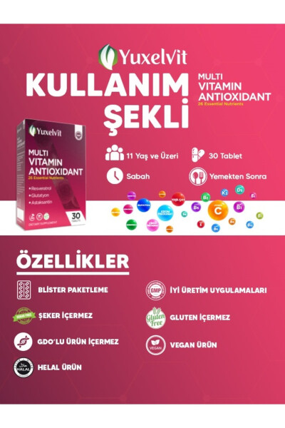 30 Tablet Multivitamin Antioksidan Resveratrol Glutatyon - 3