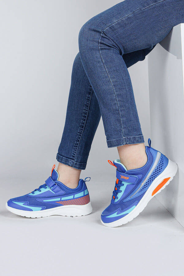 30007 Blue - Orange Boys' Sneaker Casual Sports Shoes - 3