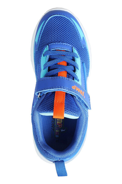 30007 Blue - Orange Boys' Sneaker Casual Sports Shoes - 8