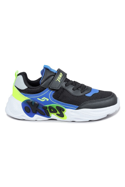 30013 Black - Blue Unisex Kids Sneaker Casual Sport Shoes - 6