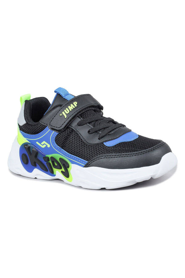 30013 Black - Blue Unisex Kids Sneaker Casual Sport Shoes - 7