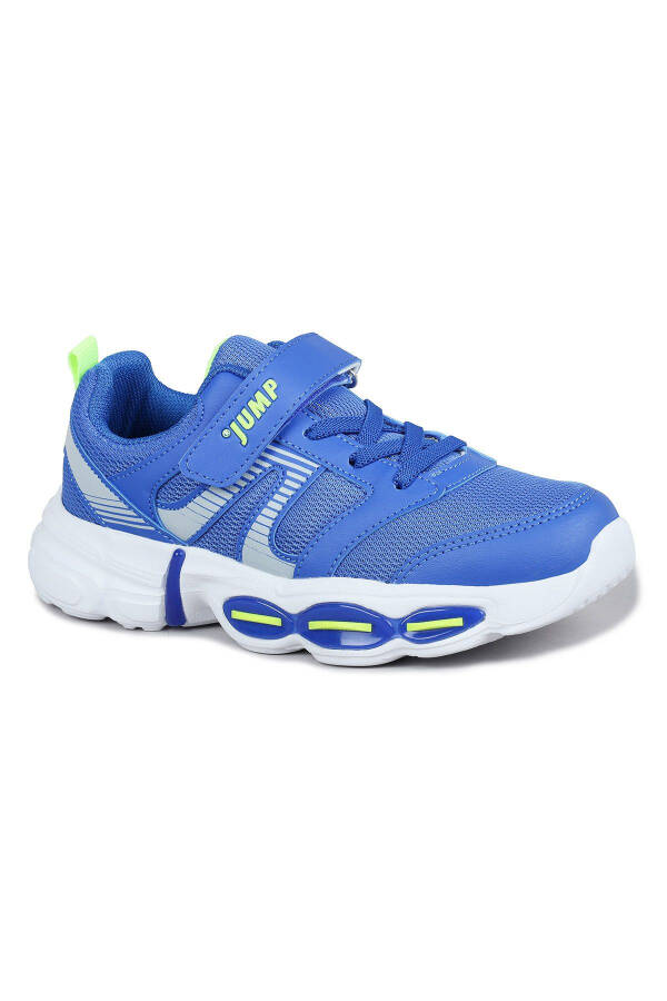 30037 Mavi - Neon Yeşil Erkek Çocuk Sneaker Günlük Spor Ayakkabı - 6