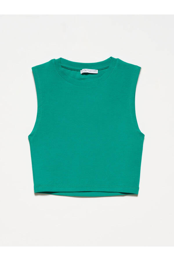 30125 Crop Top - Green - 7