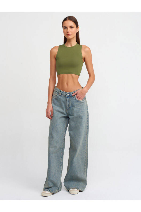 30125 Crop Top - Khaki - 19