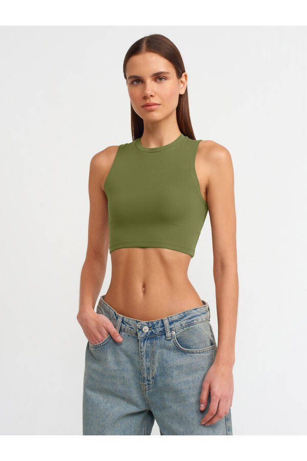 30125 Crop Top - Khaki - 20