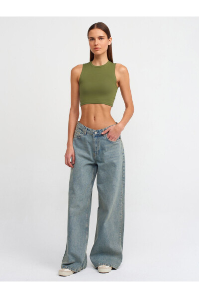 30125 Crop Top - Khaki - 7