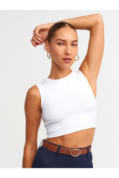 30125 Crop Top - White - 1