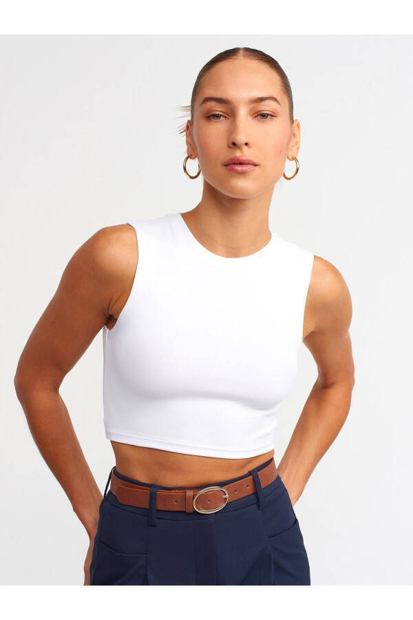 30125 Crop Top - White - 4