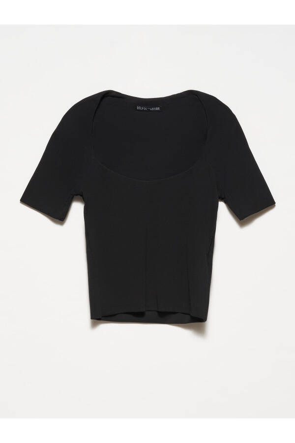 30297 Cotton Crop T-Shirt - Black - 4