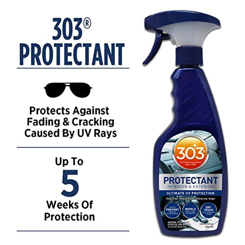 303 Products Automotive Protectant Spray - Helps Prevent Fading & Cracking, Repels Dust, Lint & Staining, Superior UV Protection & Restores Lost Color, Exterior & Interior Car Cleaning Supplies 16oz - 2