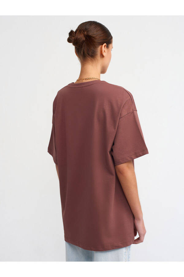 30310 Cotton Oversize T-Shirt - Coffee - 14