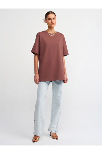 30310 Cotton Oversize T-Shirt - Coffee - 15