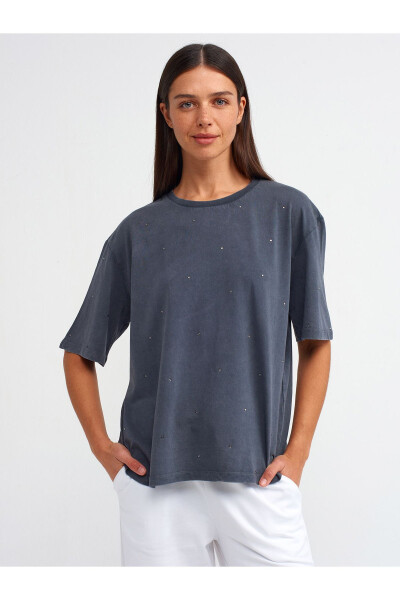 30785 Stone Printed T-shirt - Anthracite - 13