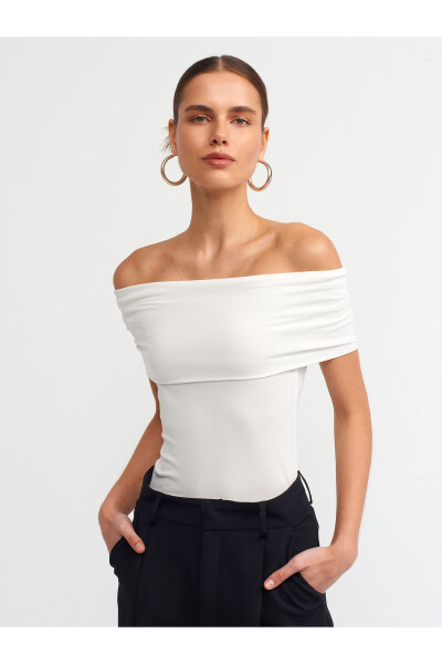 30919 Off-Shoulder Top - Ecru - 17