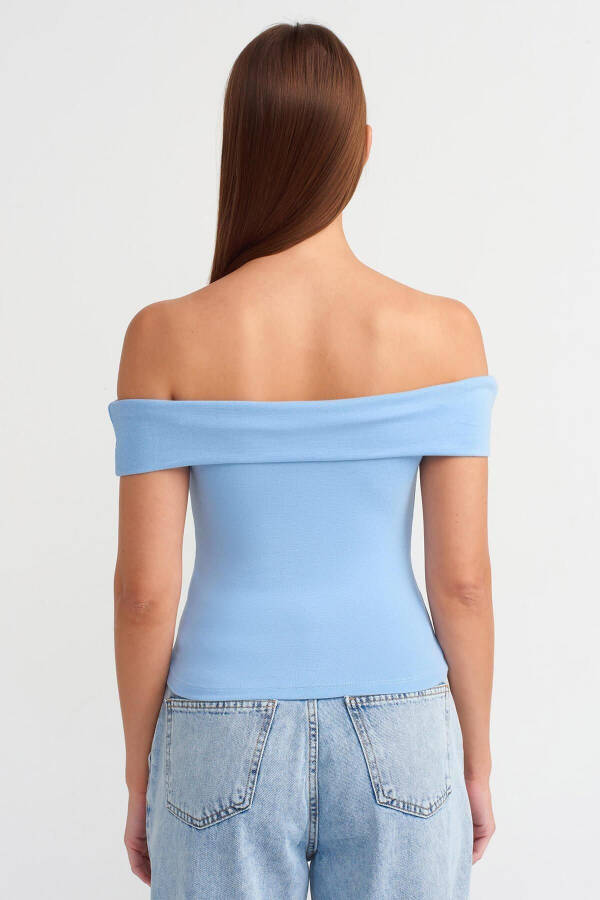 30926 Off-Shoulder Top - Blue - 18