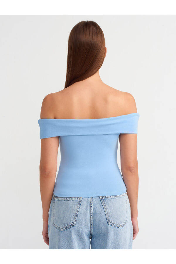 30926 Off-Shoulder Top - Blue - 16