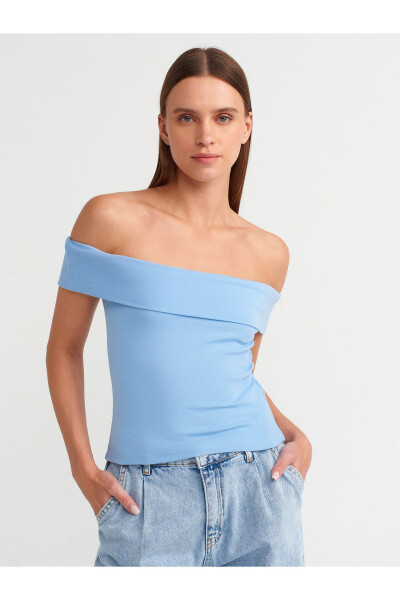 30926 Off-Shoulder Top - Blue - 9