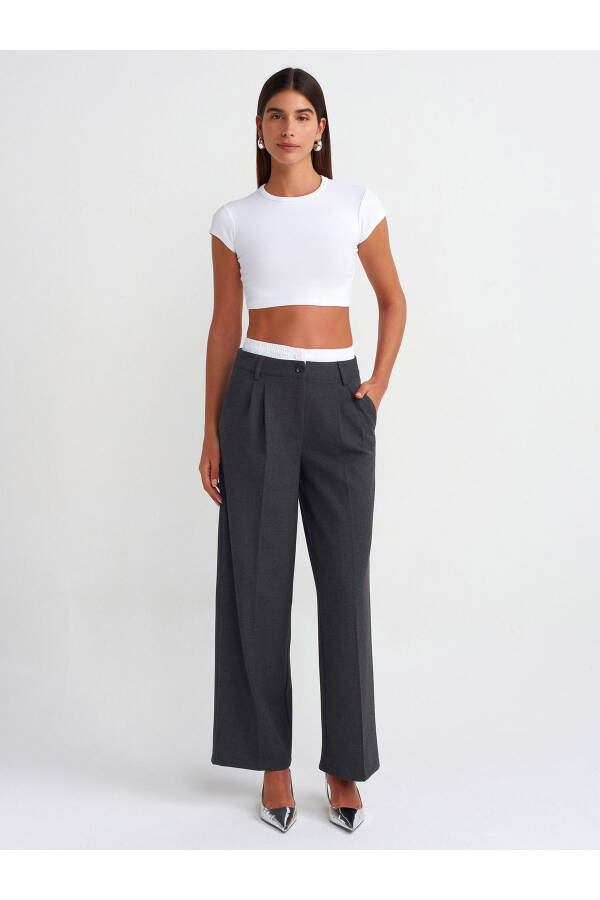 30936 Vücuda Oturan Crop Top - Beyaz - 3