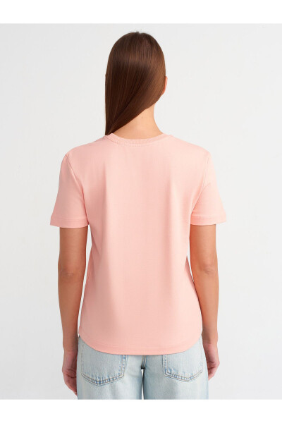 31069 Cotton Crew Neck T-shirt - Peach - 14