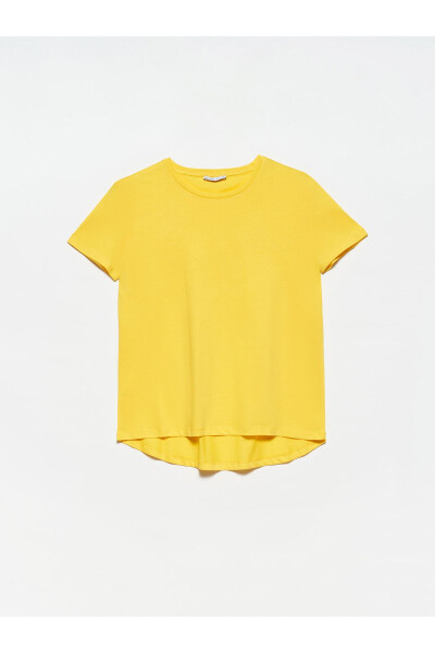 3471 Crew Neck Basic T-shirt - Yellow - 10