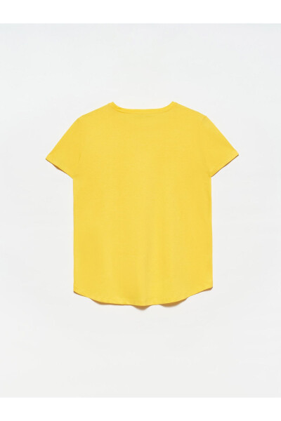 3471 Crew Neck Basic T-shirt - Yellow - 11