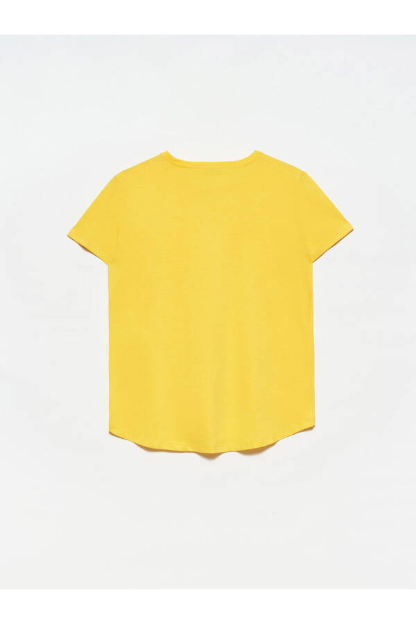 3471 Crew Neck Basic T-shirt - Yellow - 11