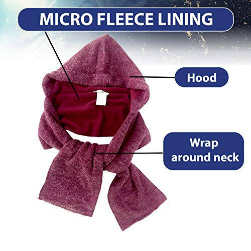 35° BELOW Marled Hooded Scarf with Fleece Lining, Winter Scarf for Women - 11