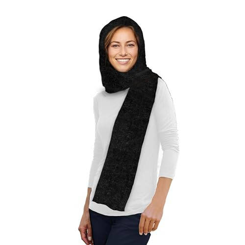 35° BELOW Marled Kaputli Fleece Astarli Sharf, Ayollar Uchun Qishki Sharf - 12