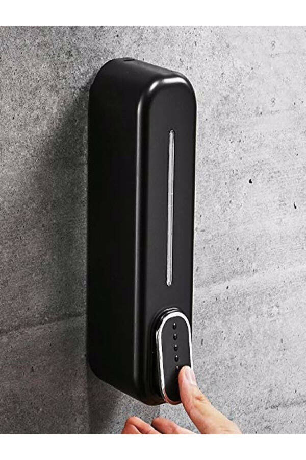 350 ml Capacity Manual Liquid Soap Dispenser Push Model Wall Mounted Stylish Design 1 PIECE BLACK COLOR - 15