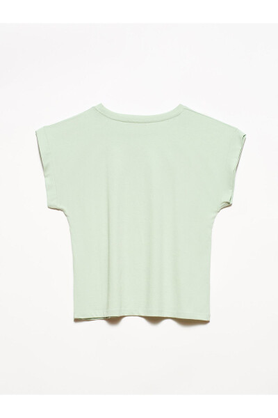 3504 Crew Neck Cotton T-shirt - Mint - 12