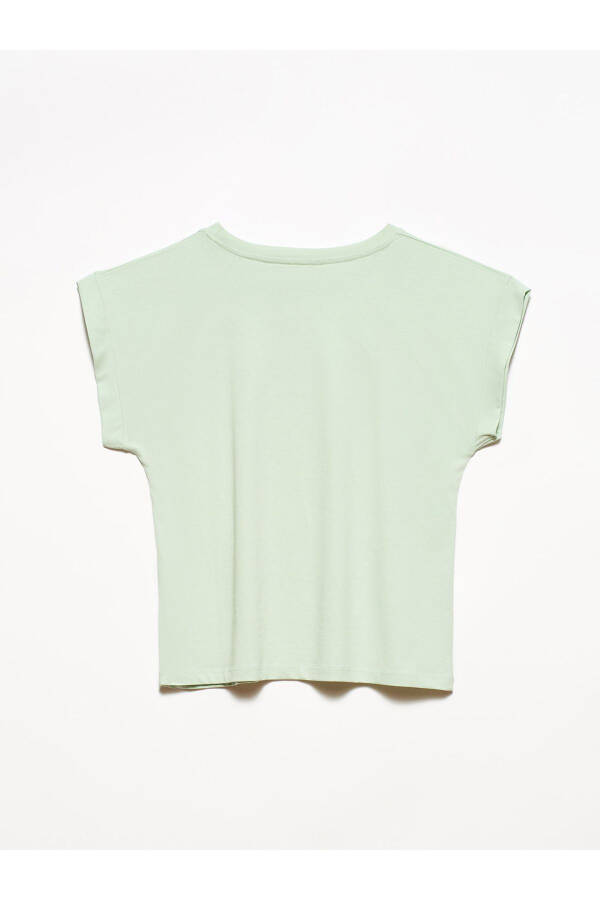 3504 Crew Neck Cotton T-shirt - Mint - 12