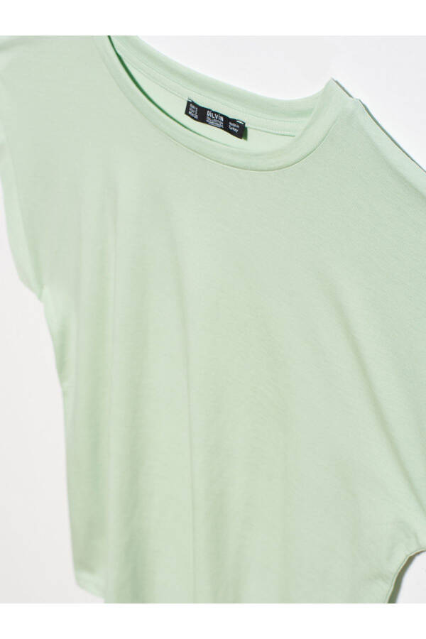 3504 Crew Neck Cotton T-shirt - Mint - 3