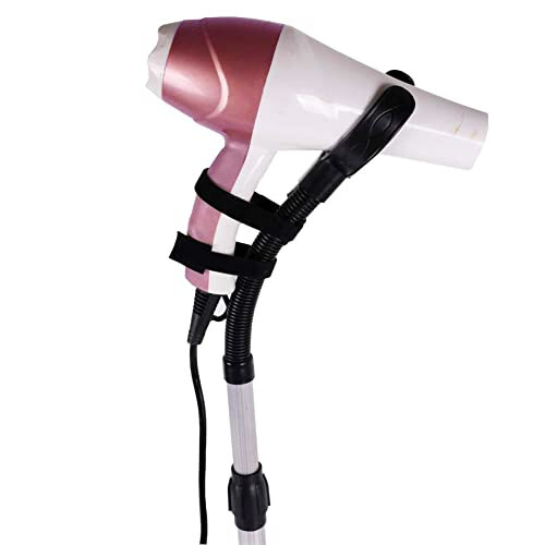 360 Degree Rotating Lazy Hair Dryer Stand with Heavy Base, Adjustable Height Hands-Free Blow Dryer Holder for Countertop - 5