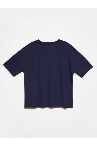 3683 Basic T-shirt - Navy Blue - 3