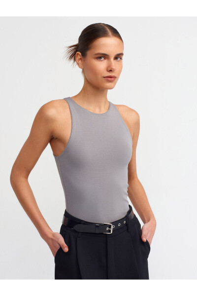 3694 Halter Neck T-shirt - Grey - 7