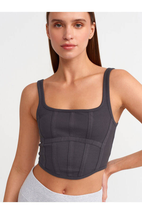 3793 Corset Top - Anthracite - 4