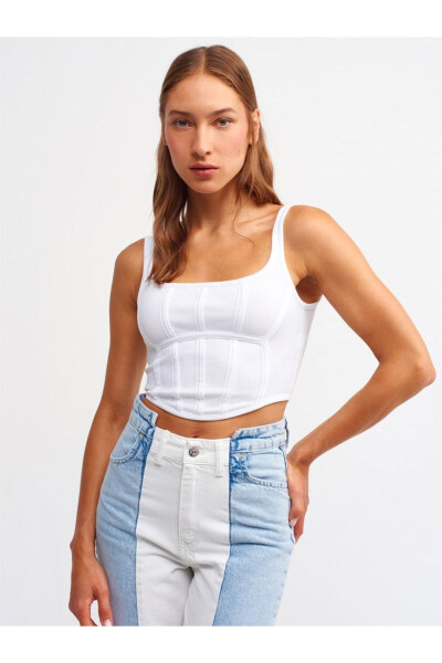 3793 Corset Top - White - 1